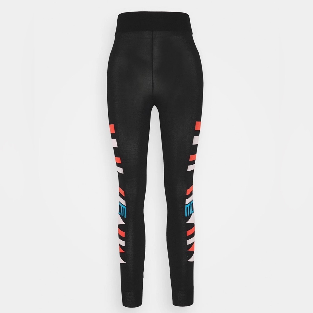 MCM Italy black logo stretch leggings Viscose